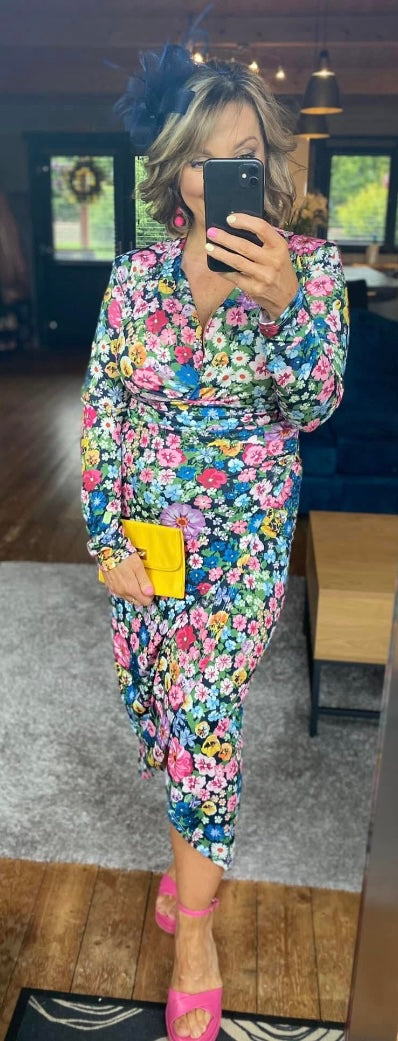 Floral stretchy dress