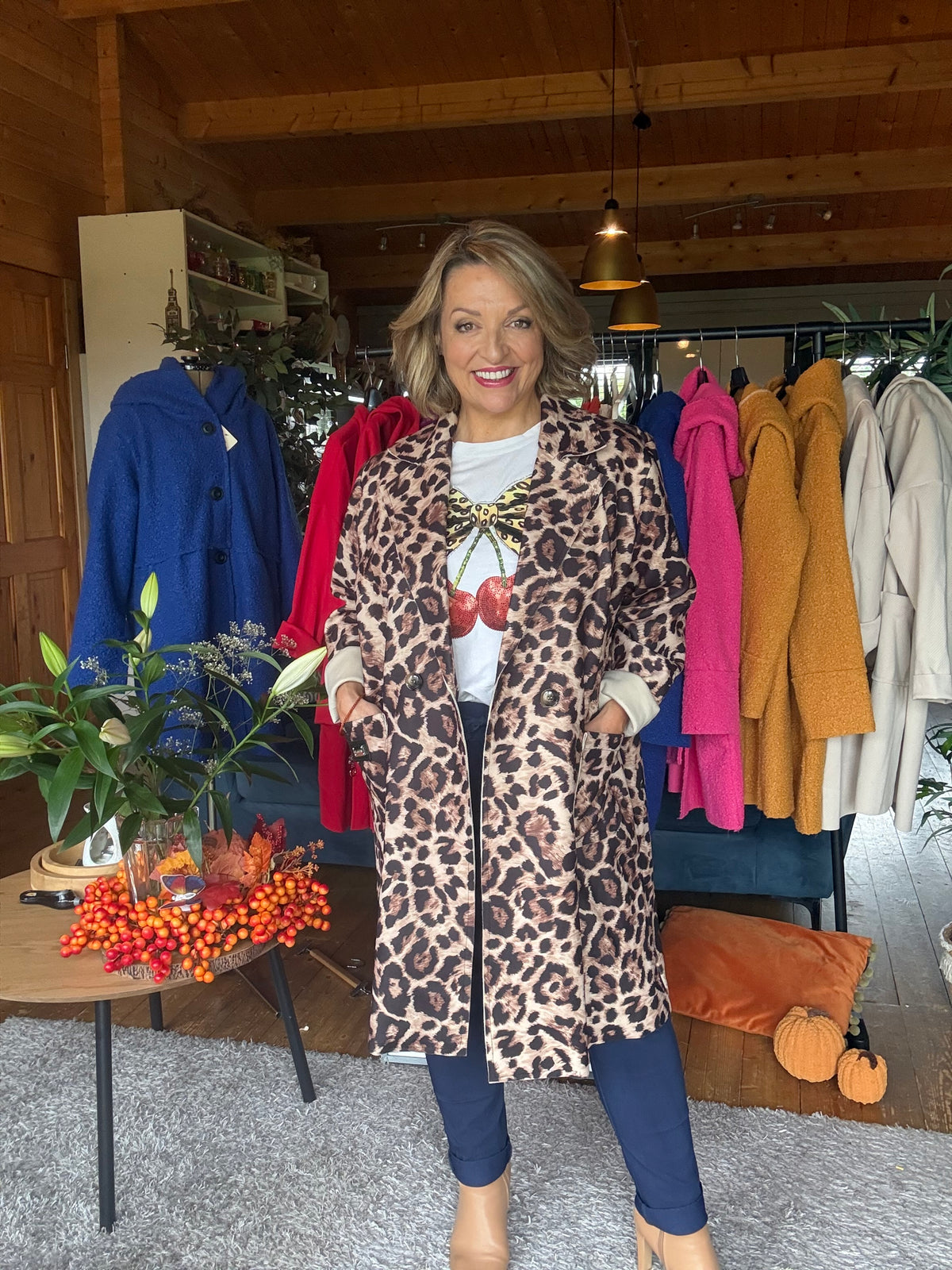 Jacqui Animal Print Coat