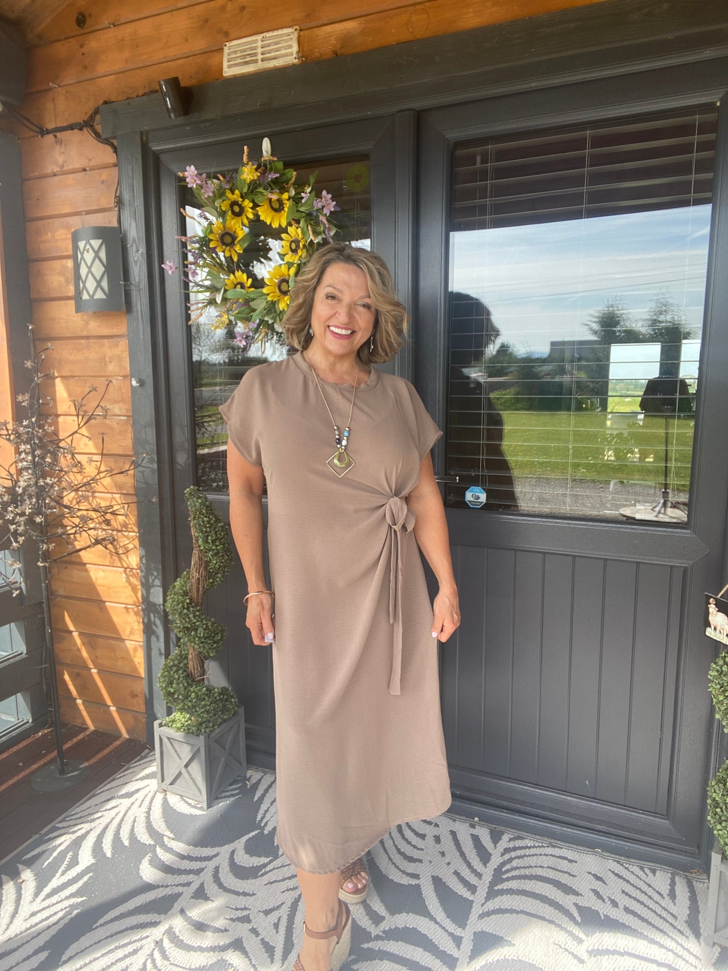 Tie front Midi dress