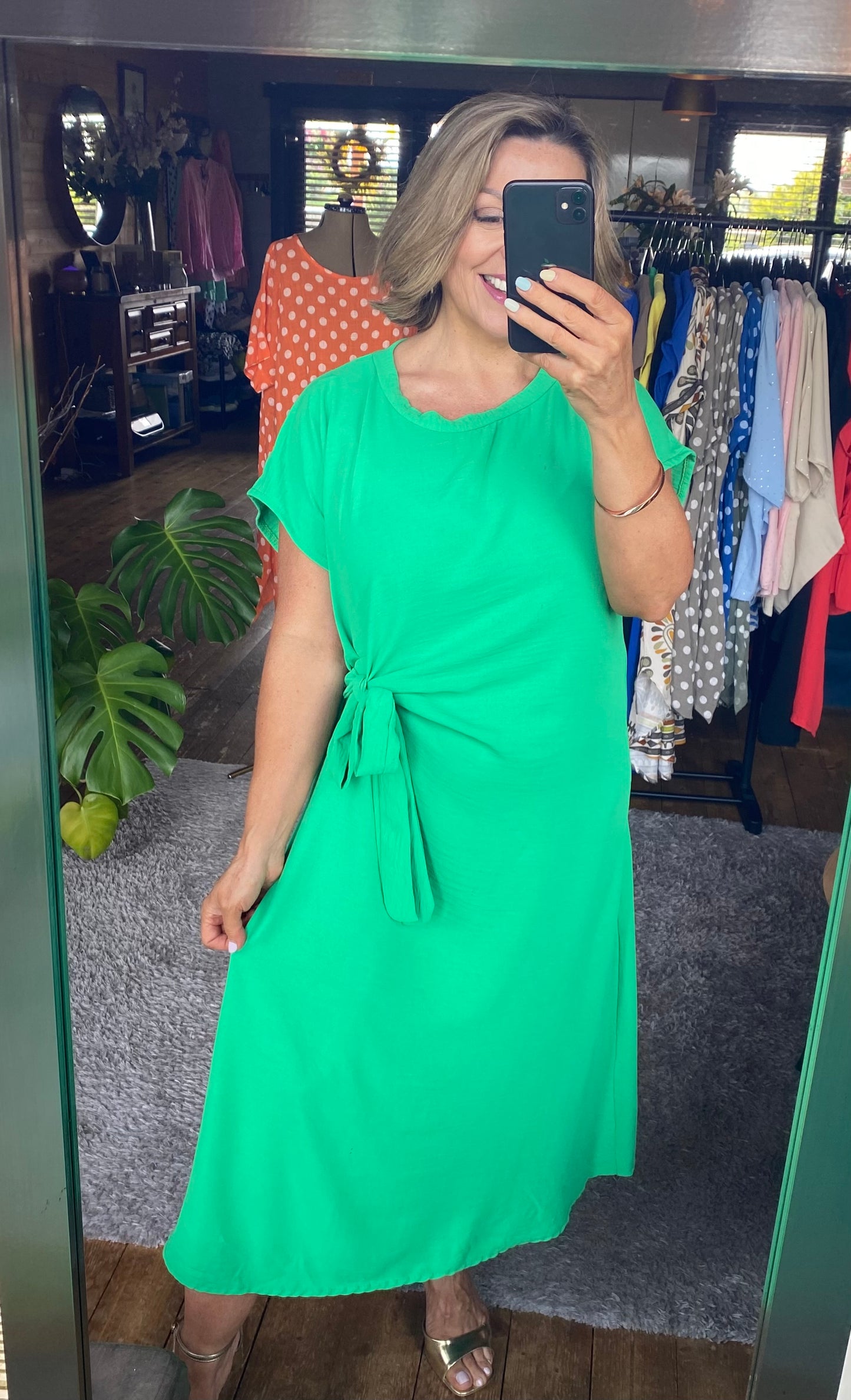 Tie front Midi dress
