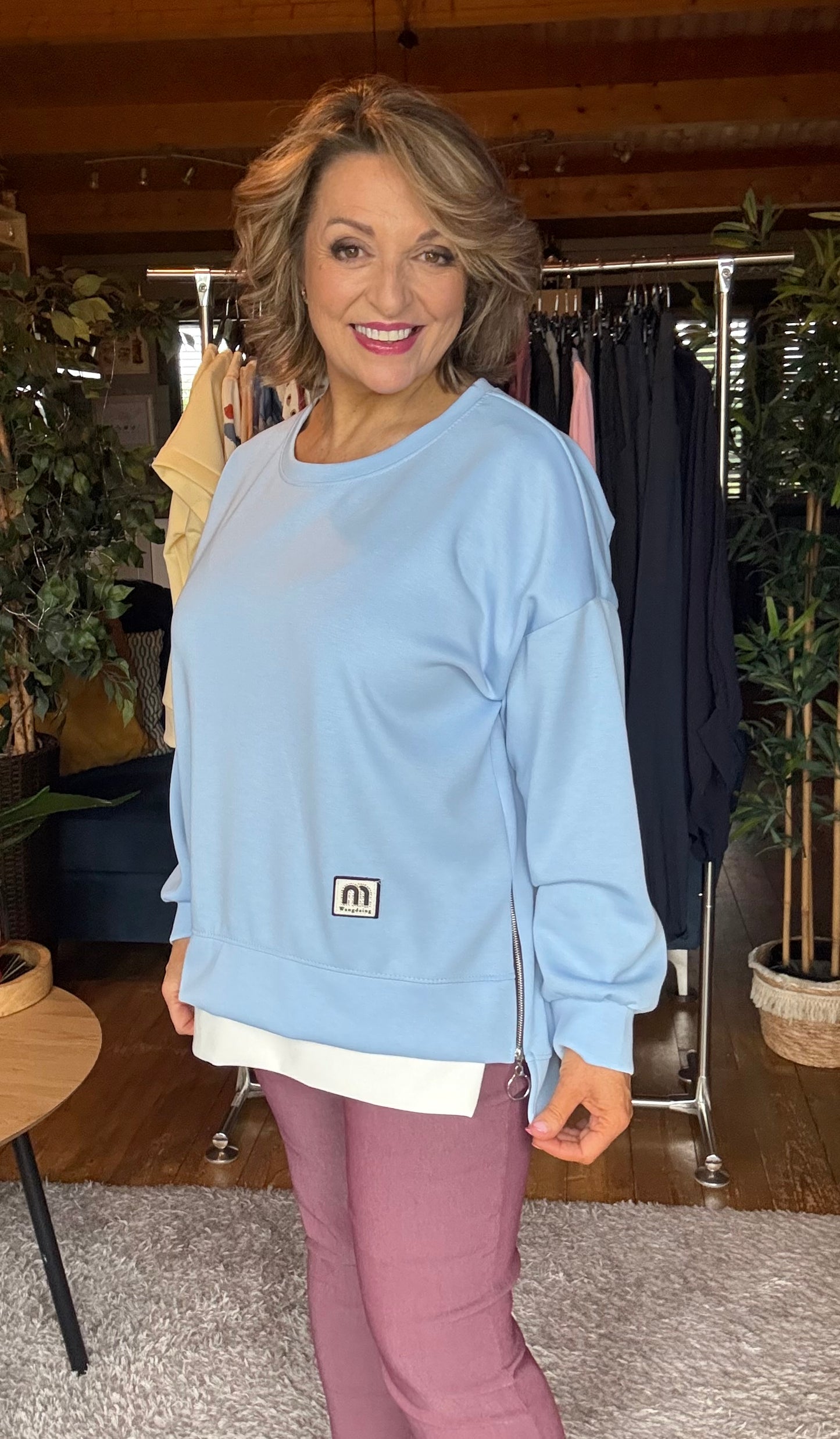 Ciara Sweater with side zip