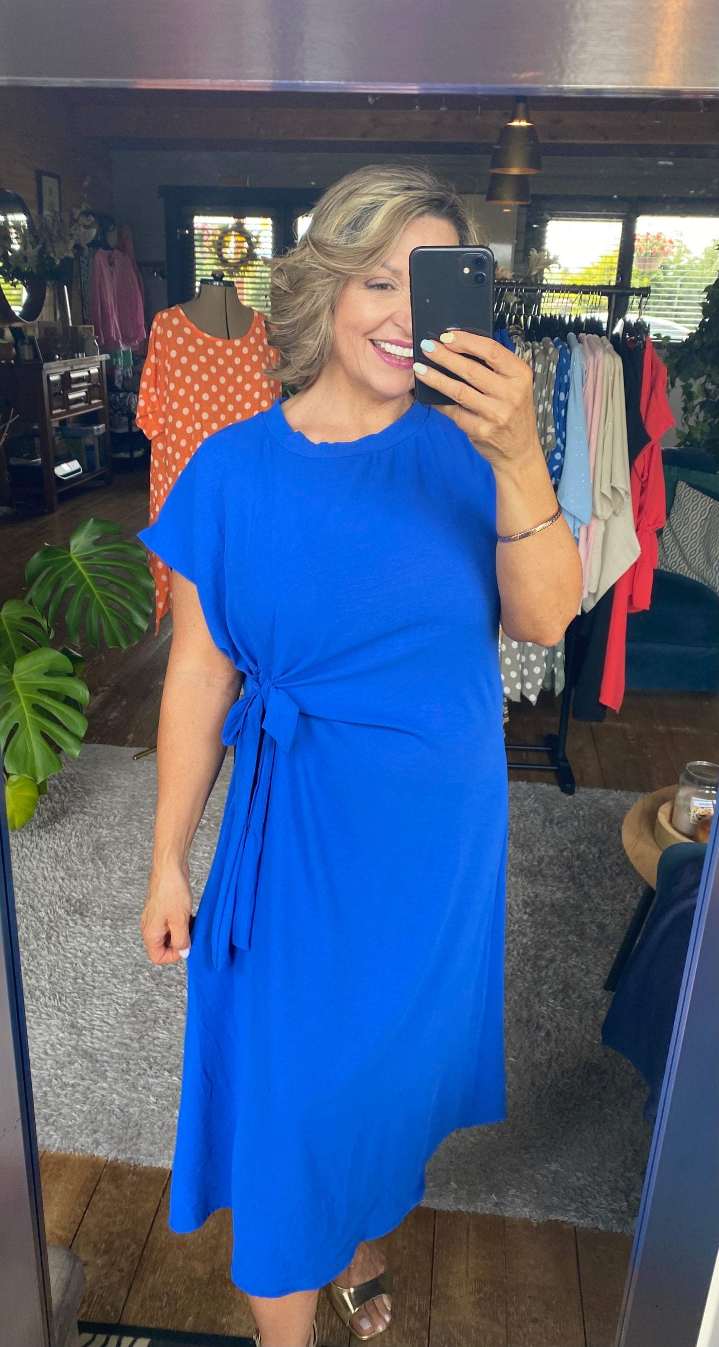Tie front Midi dress