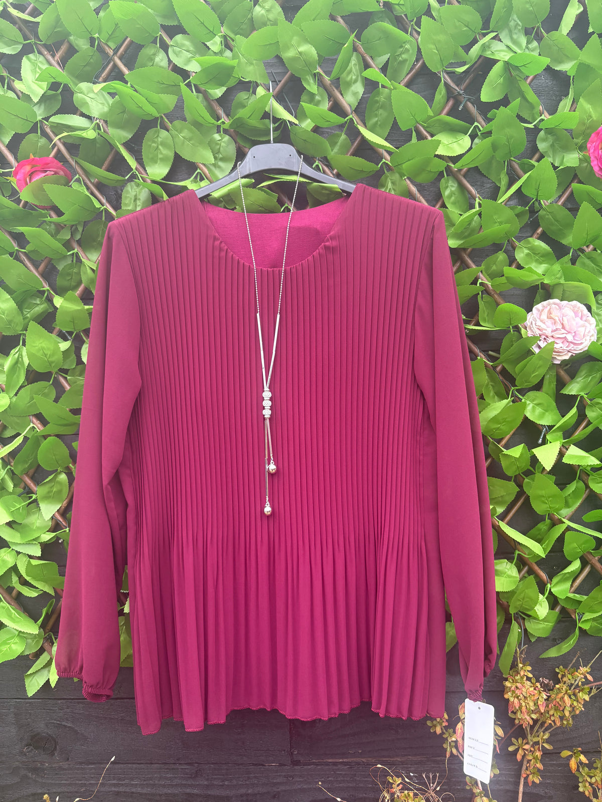 Ellie Pleated Necklace Top