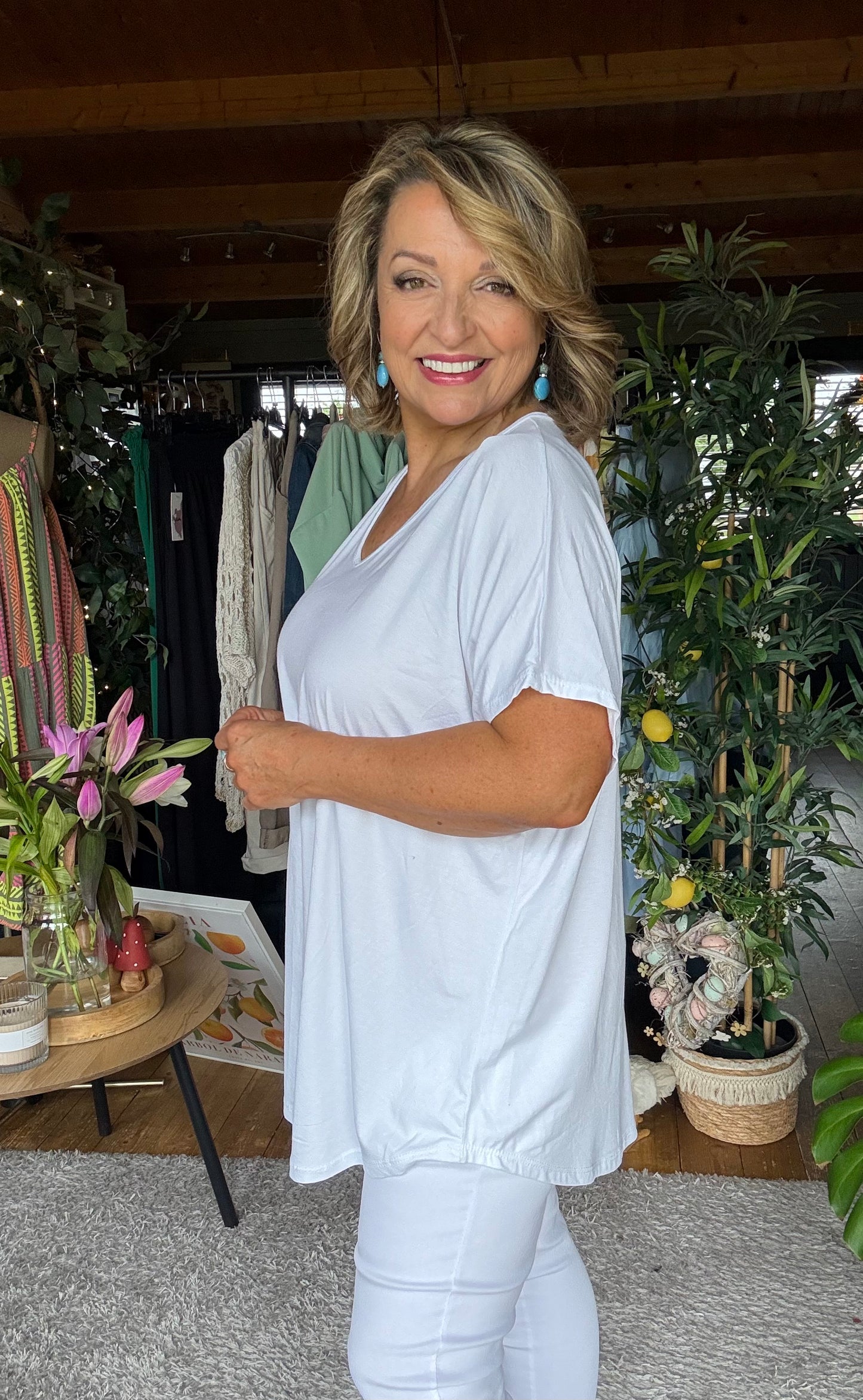Kathy Oversized White T-Shirt