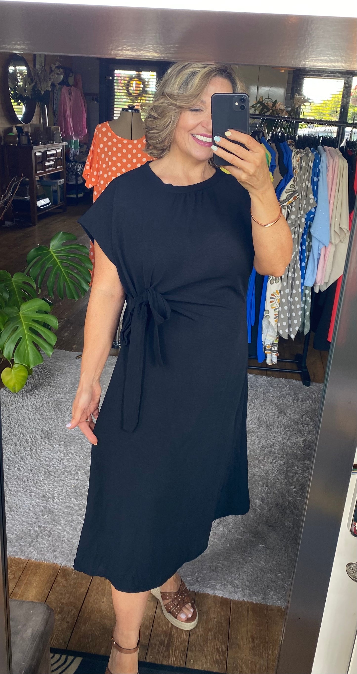 Tie front Midi dress