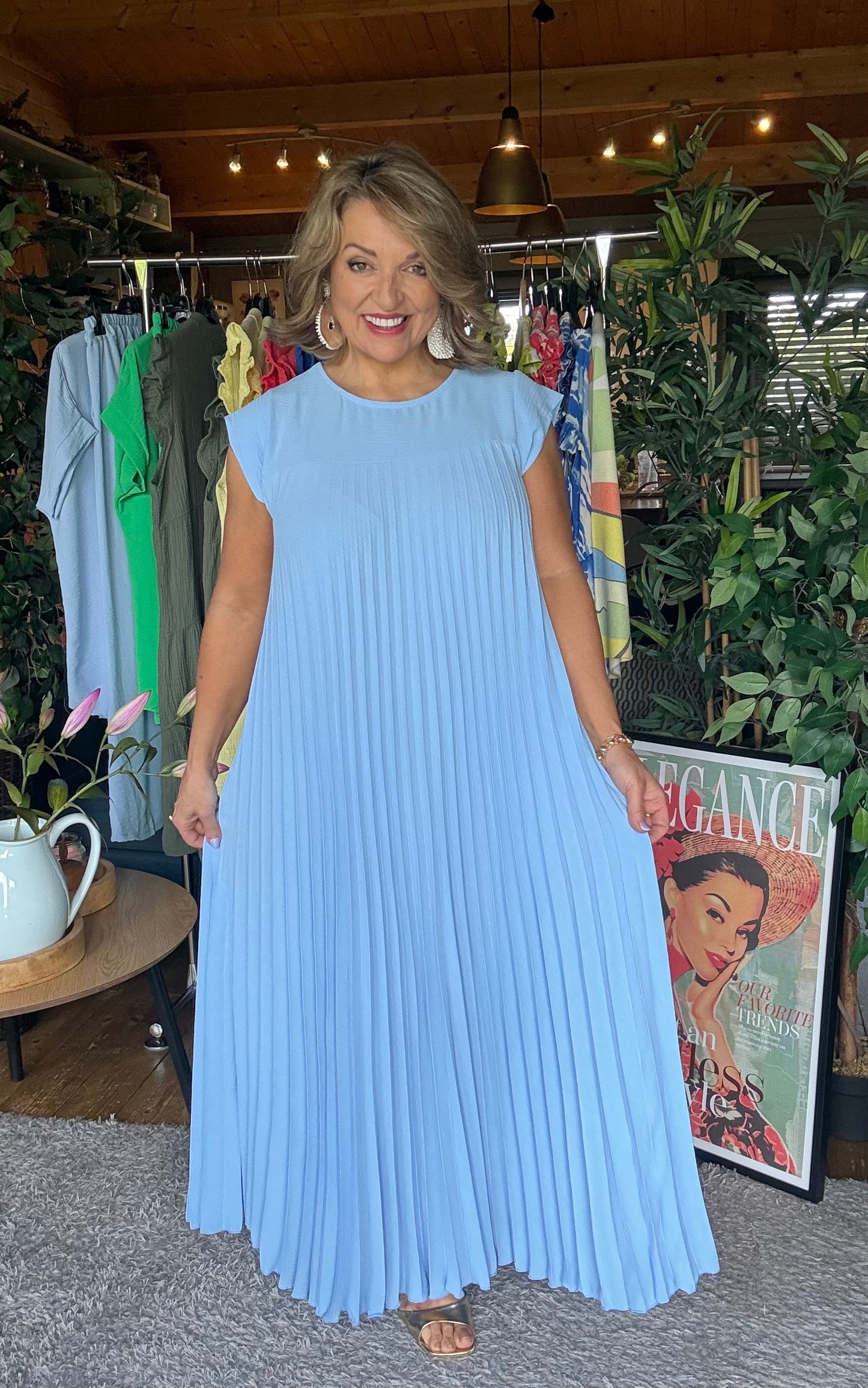Shauna Pleated Maxi Dress