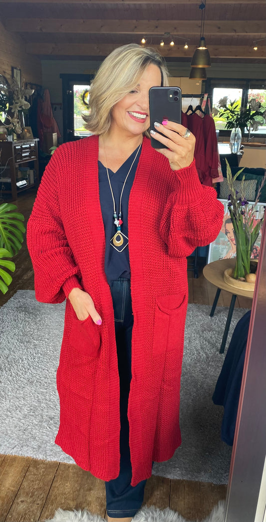 Knitted Long Cardigan
