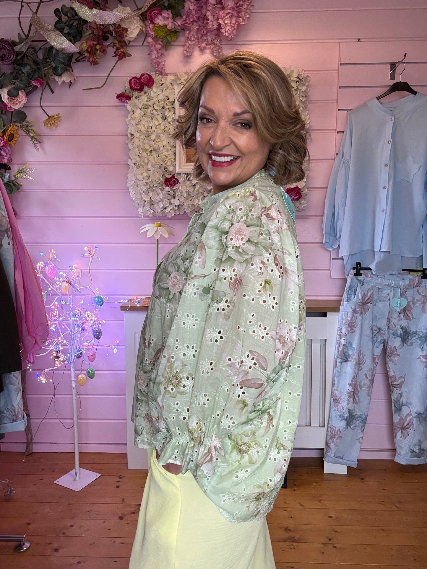 🌸Spring Bloom Embroidered Cotton Blouse