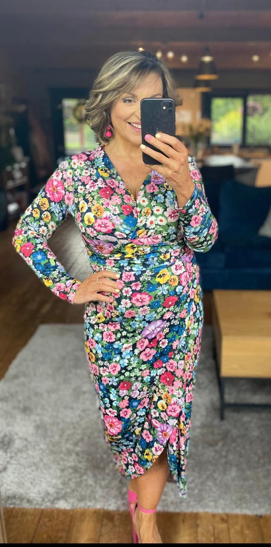 Floral stretchy dress