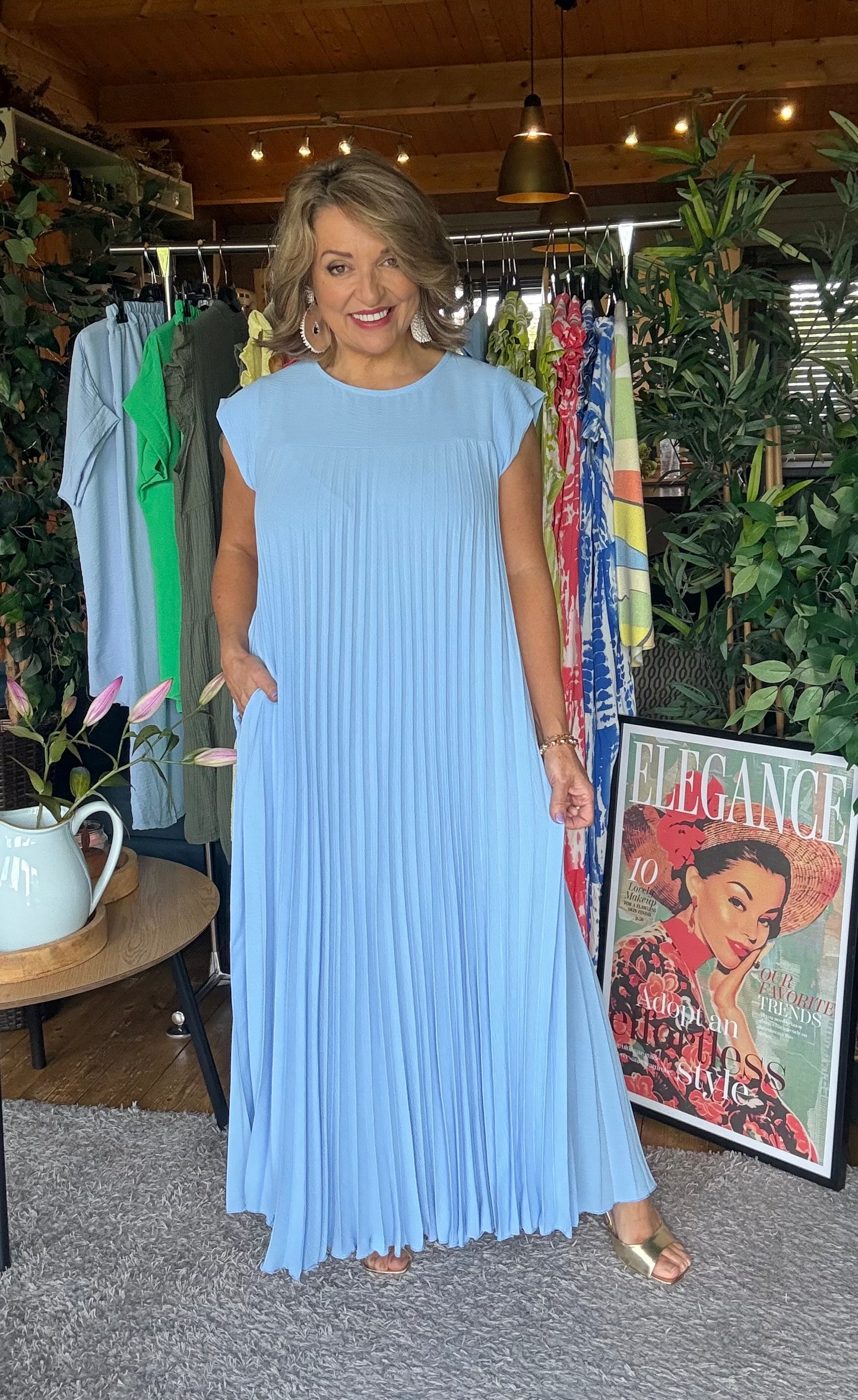 Shauna Pleated Maxi Dress