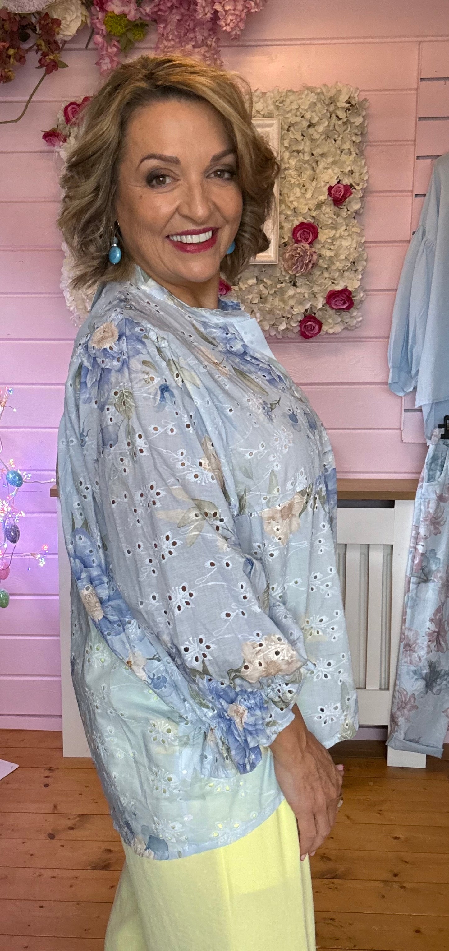 🌸Spring Bloom Embroidered Cotton Blouse