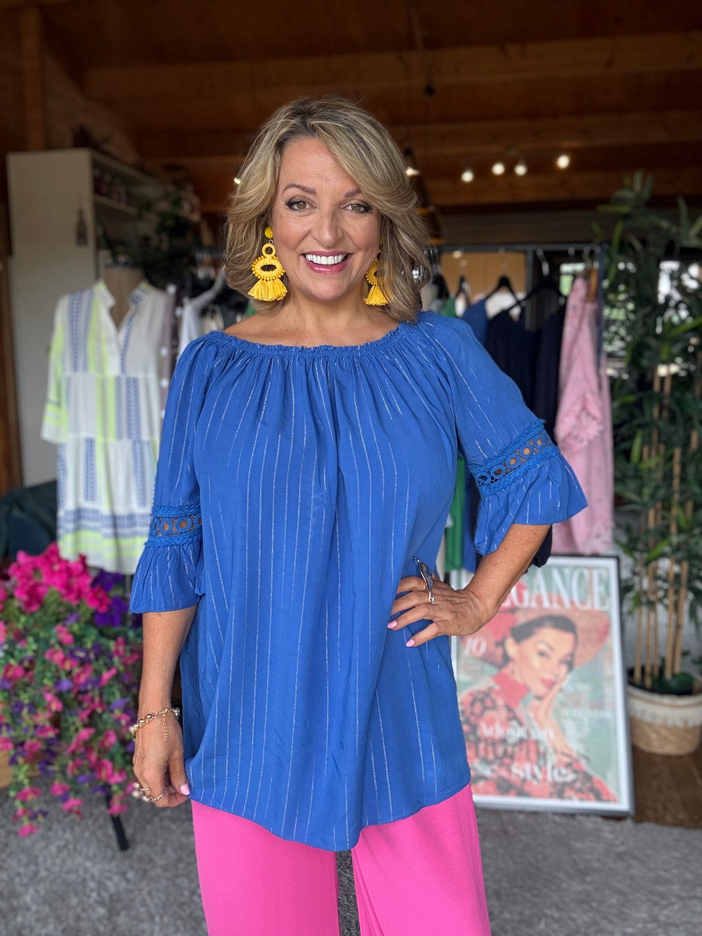 Miriam Metallic Stripe