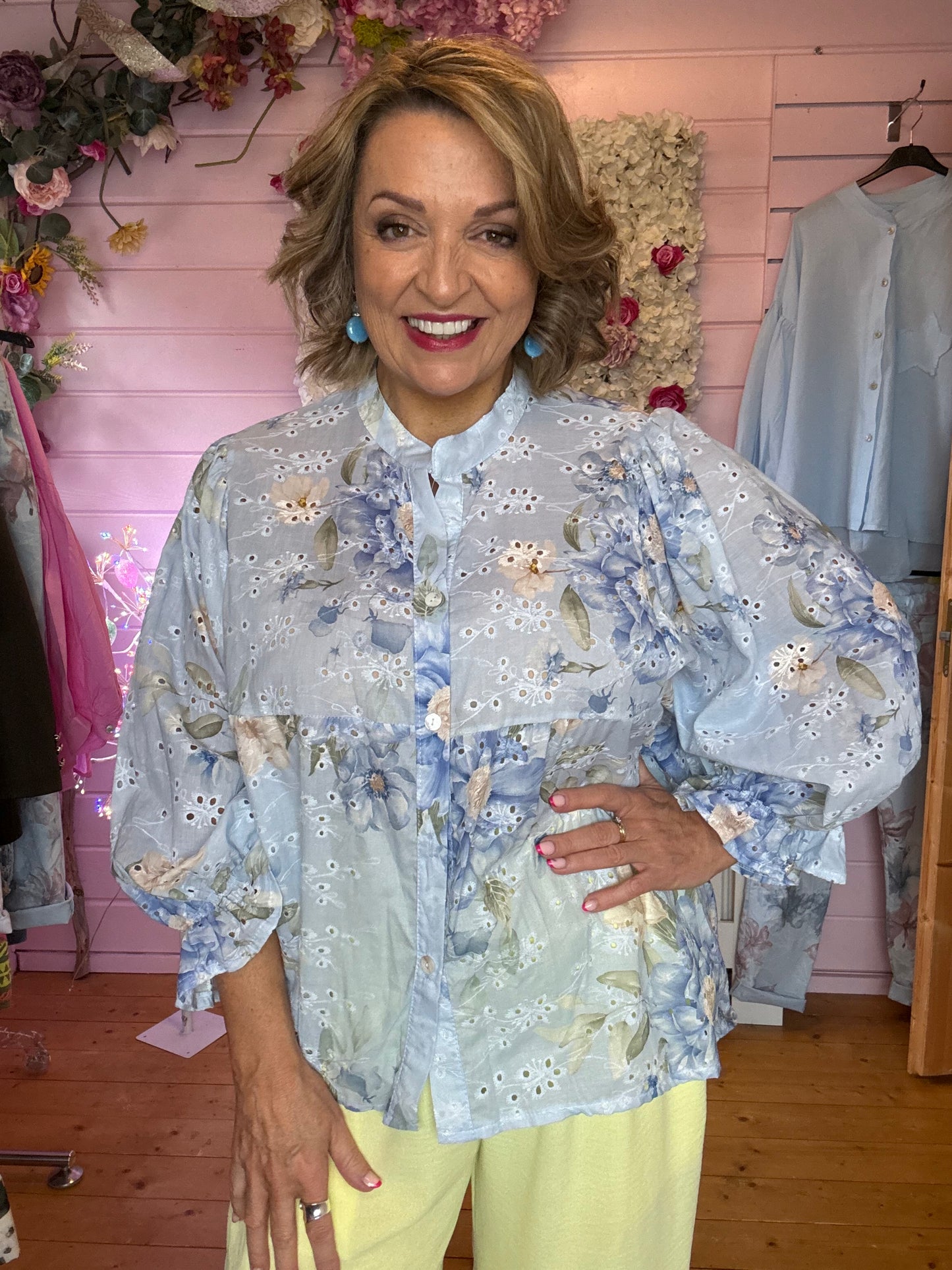 🌸Spring Bloom Embroidered Cotton Blouse