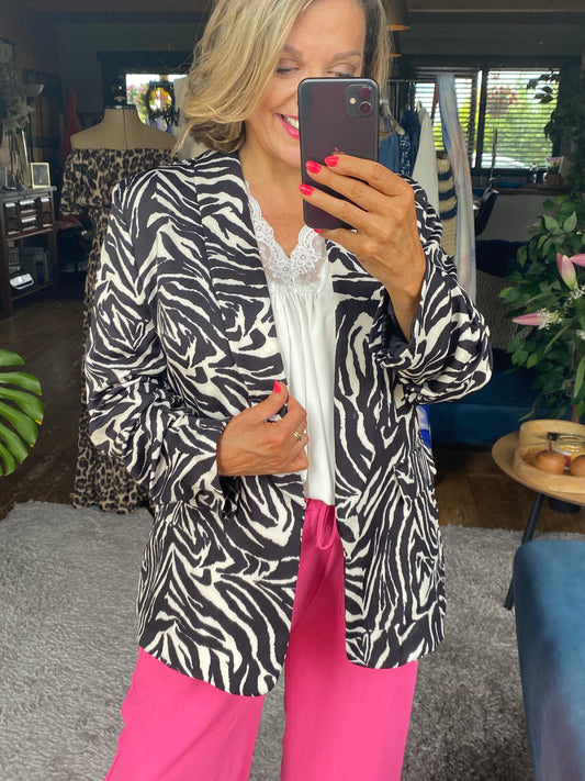 Zebra  Print Blazer