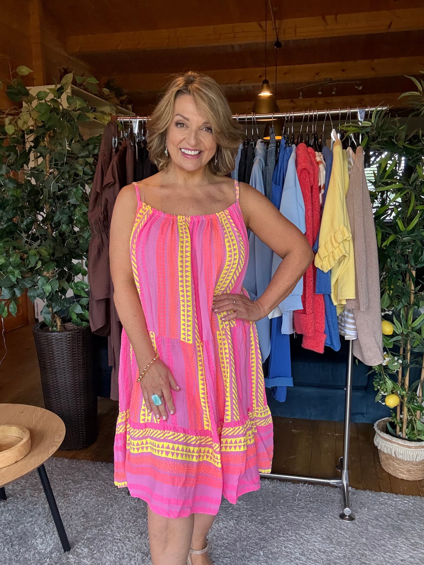 Anna Cheesecloth Fabric Dress