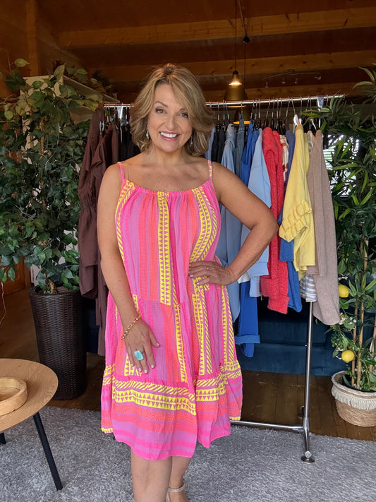 Anna Cheesecloth Fabric Dress