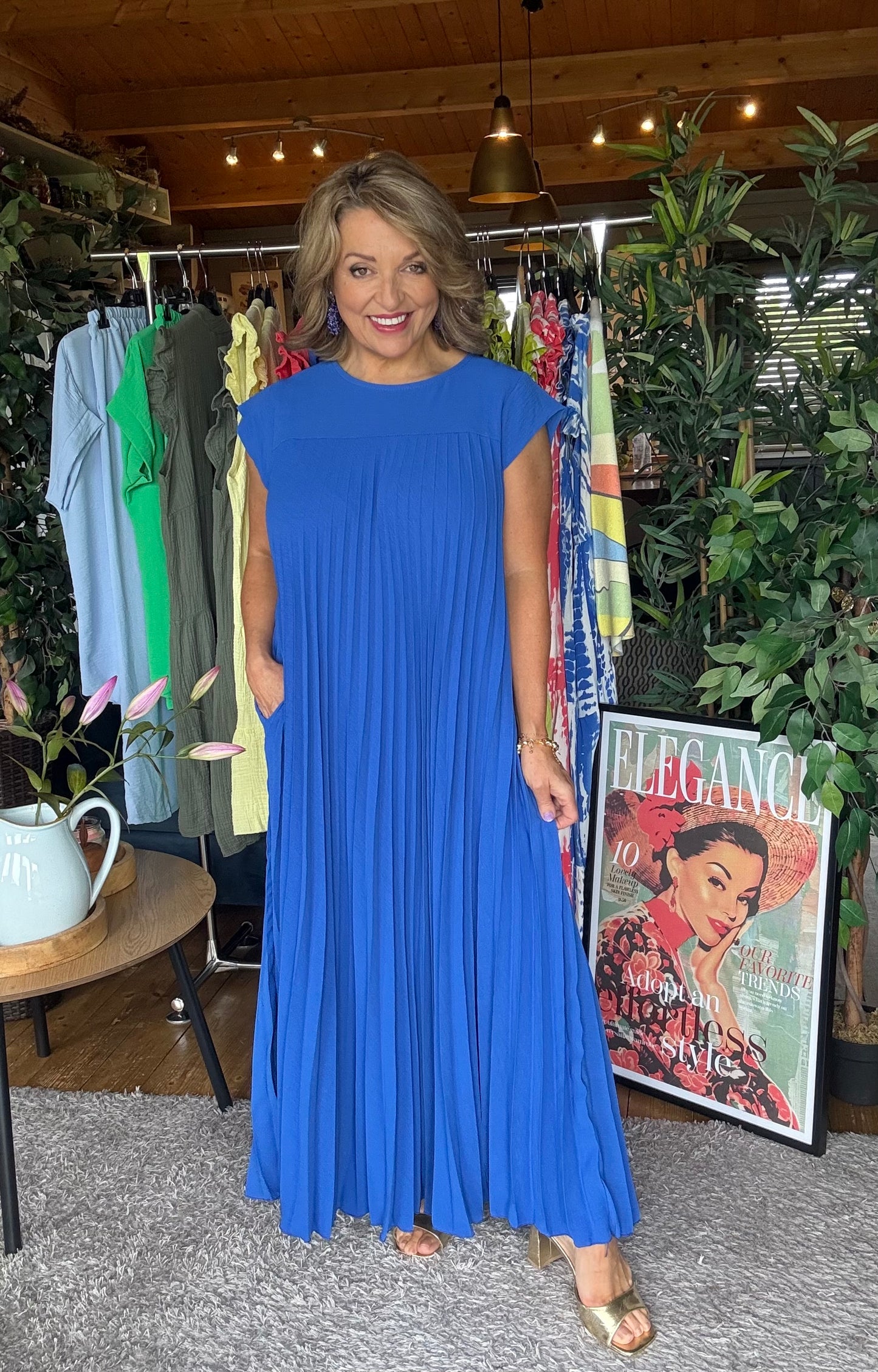 Shauna Pleated Maxi Dress