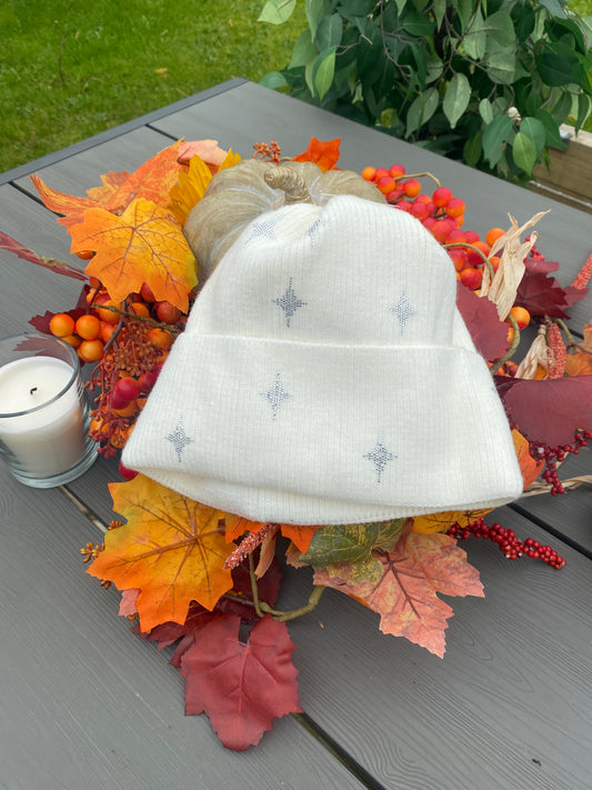 Cosy Silver Star Hat