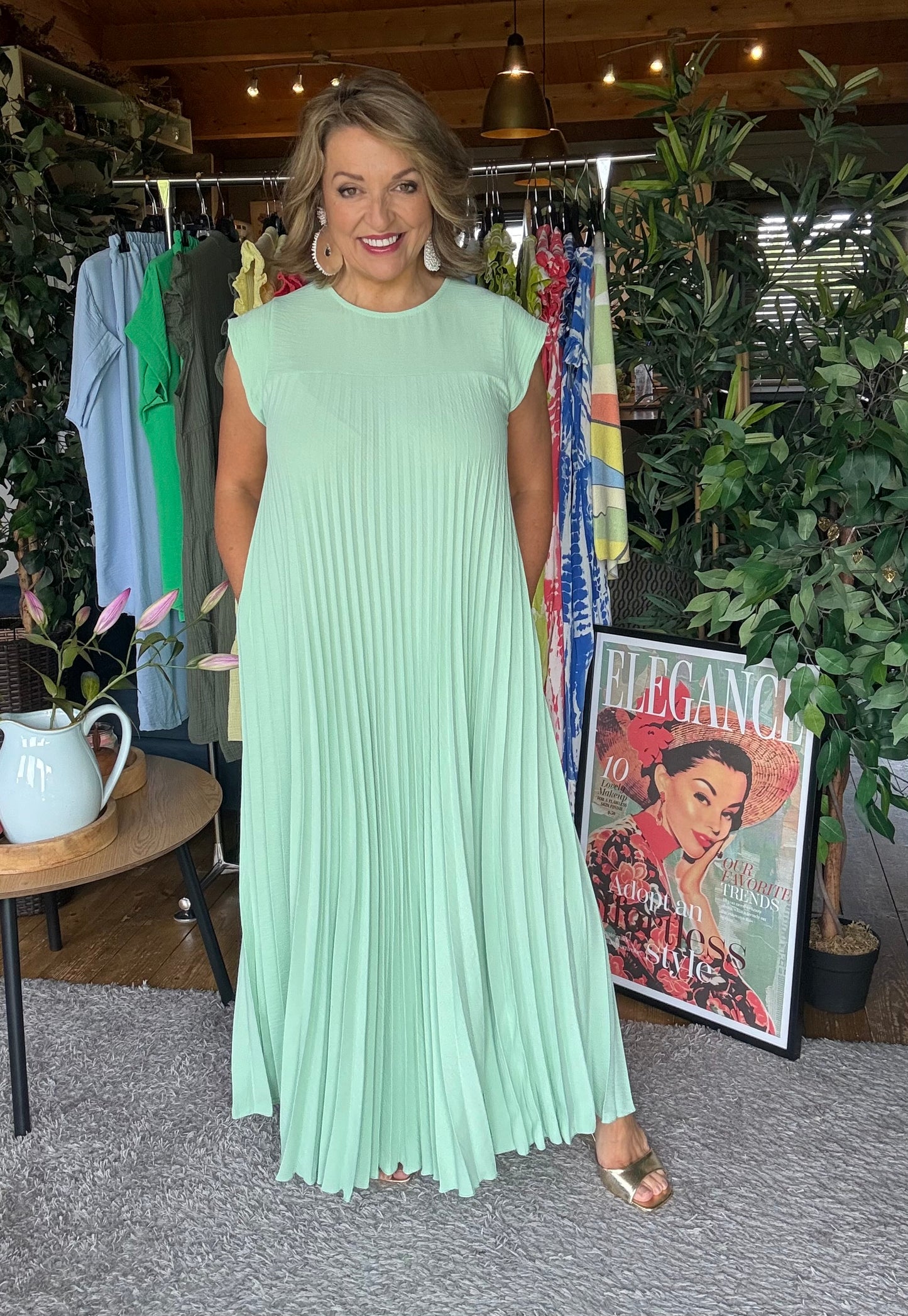 Shauna Pleated Maxi Dress