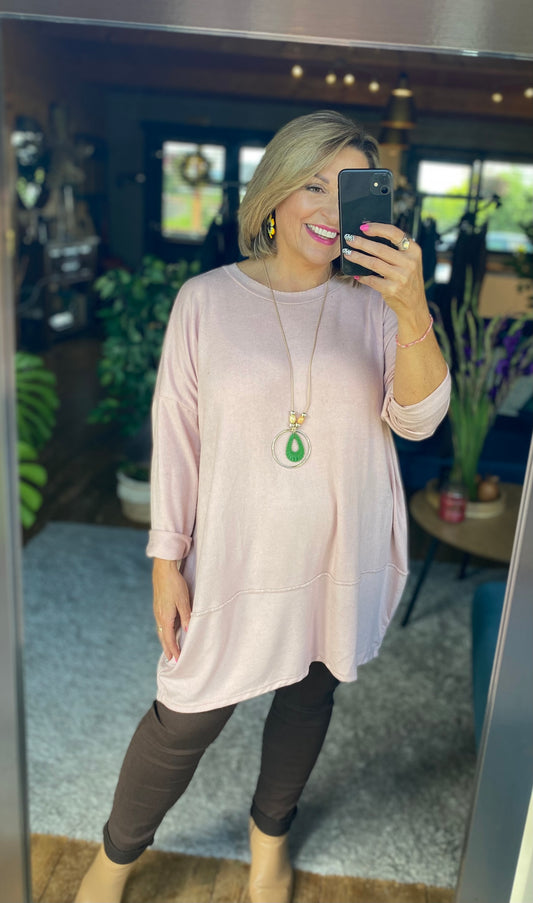 Fine Knit Jumper with Necklace