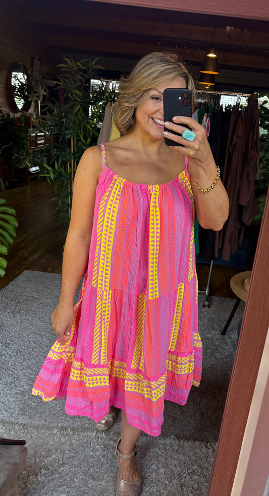 Anna Cheesecloth Fabric Dress