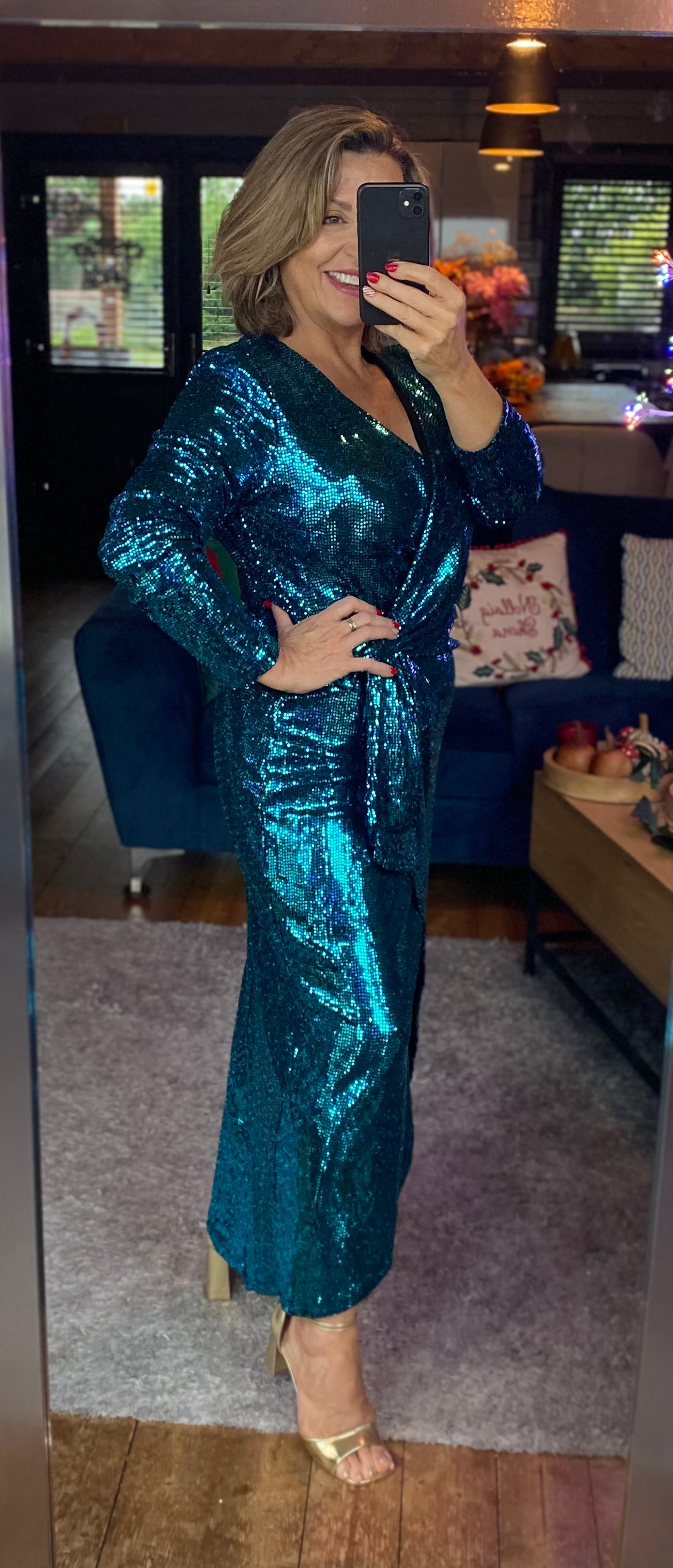 Night out Christmas Wrap Dress