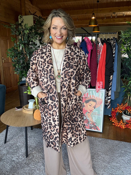 Jacqui Animal Print Coat
