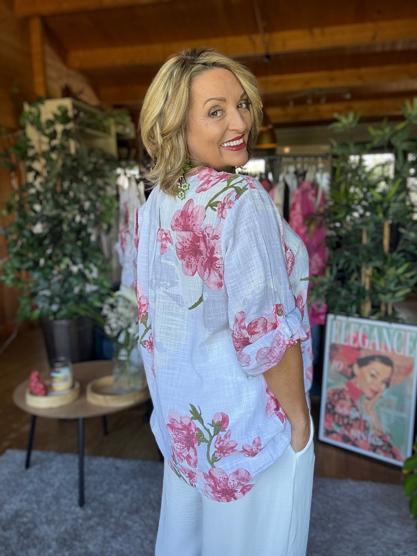 Claire Daisy sequin pocket Blouse